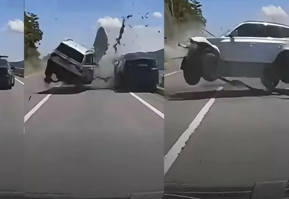 Filmarea cu momentul accidentului cumplit din Defileul Dunării, în care un pompier și un polițist au murit – VIDEO