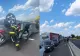 Grav accident rutier pe DN5, Giurgiu - București. Trei persoane au fost rănite, o coloană de mașini de 4 kilometri s-a format